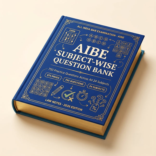 AIBE Subject-Wise Question Bank: 750 Practice Questions Law Notes