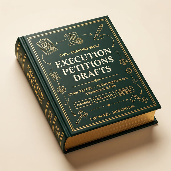 Execution Petitions Drafts (Order XXI CPC) Law Notes