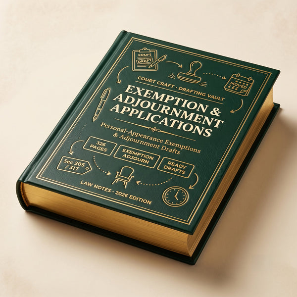 Exemption from Appearance & Adjournment Drafts Law Notes