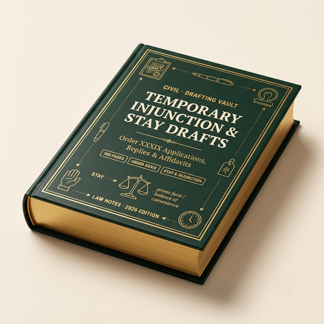 Temporary Injunction & Stay Order Drafts (Order XXXIX) Law Notes