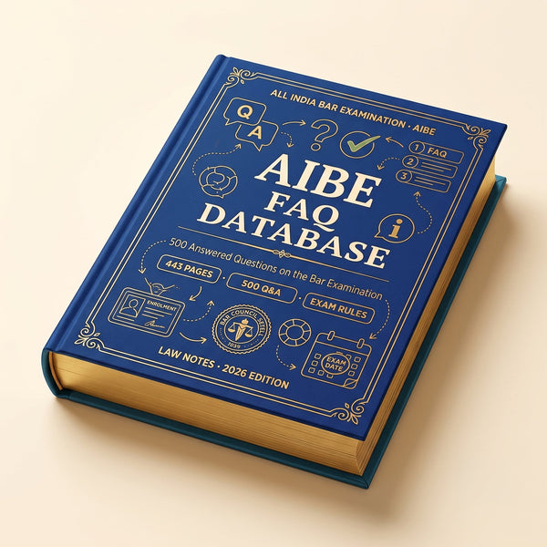 AIBE FAQ Database: 500 Answered Questions Law Notes