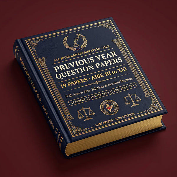 19 AIBE Previous Year Question Papers (AIBE-III to XXI) — With Answer Keys, Solutions & New-Law Mapping Law Notes