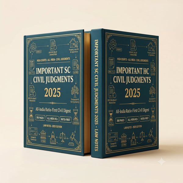 Important SC & HC Civil Judgments 2025 Bundle Law Notes