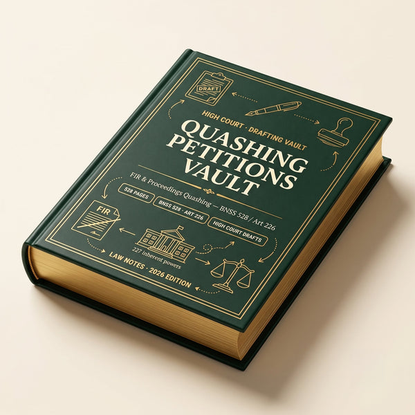 Quashing Petitions Vault (BNSS 528 / Art 226) Law Notes
