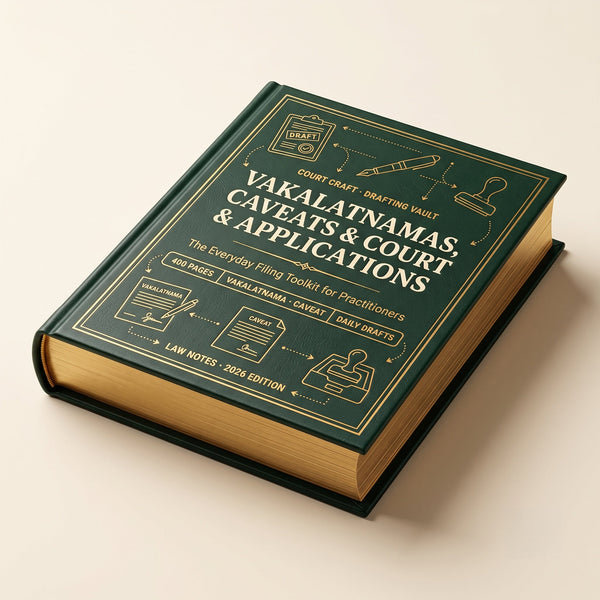 Vakalatnamas, Caveats & Court Application Drafts Law Notes