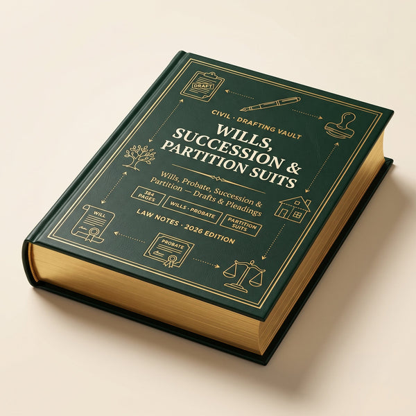 Law of Wills, Succession & Partition Suits Law Notes
