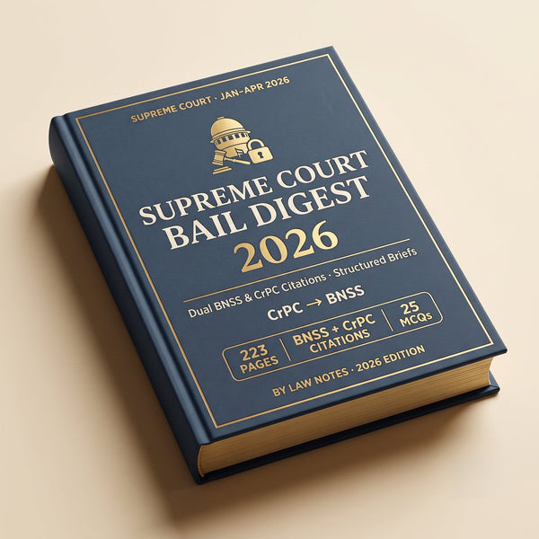 Supreme Court Bail Digest 2026 Law Notes